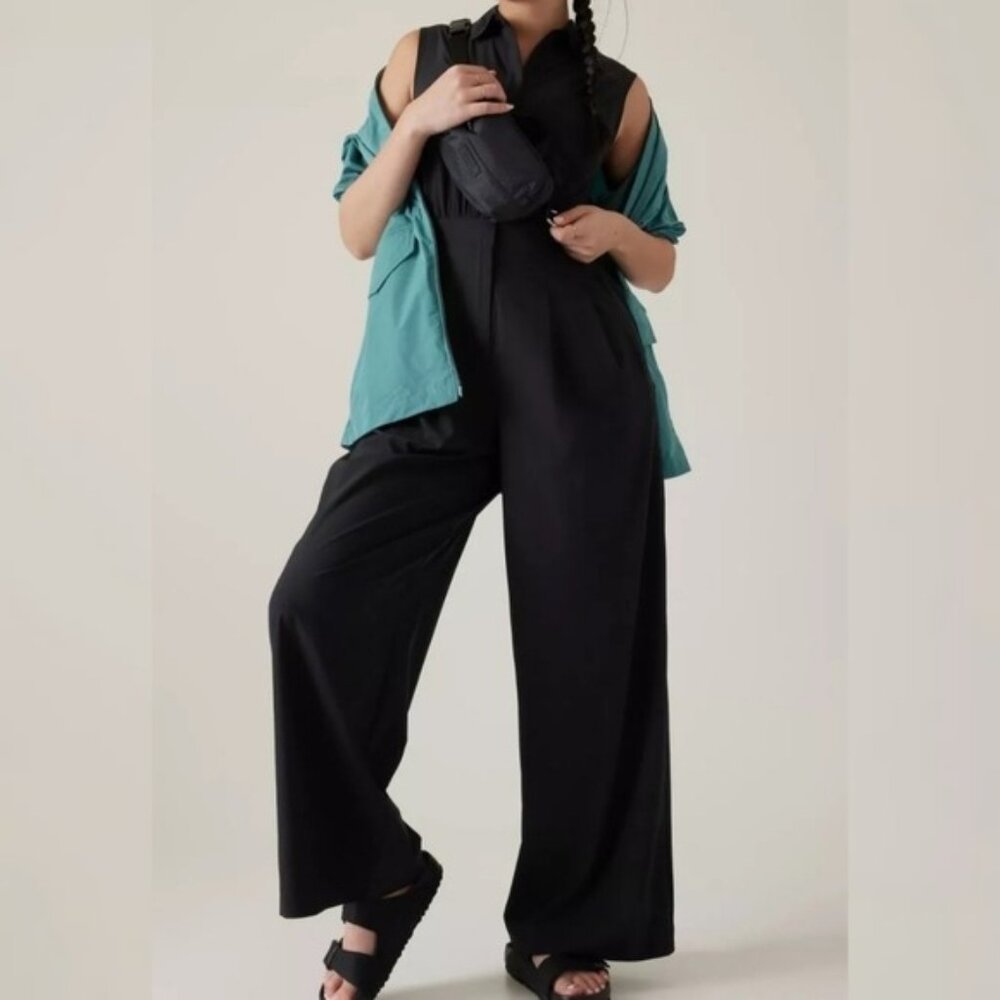 ATHLETA Brooklyn Heights Wide Leg Jumpsuit Size 2 - Picture 12 of 13